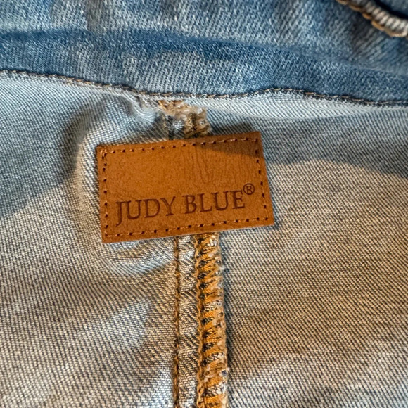 Judy Blue Womens M  Denim “Won’t Lose My Way” Utility Jacket~ Drawstring Waist - Picture 9 of 9